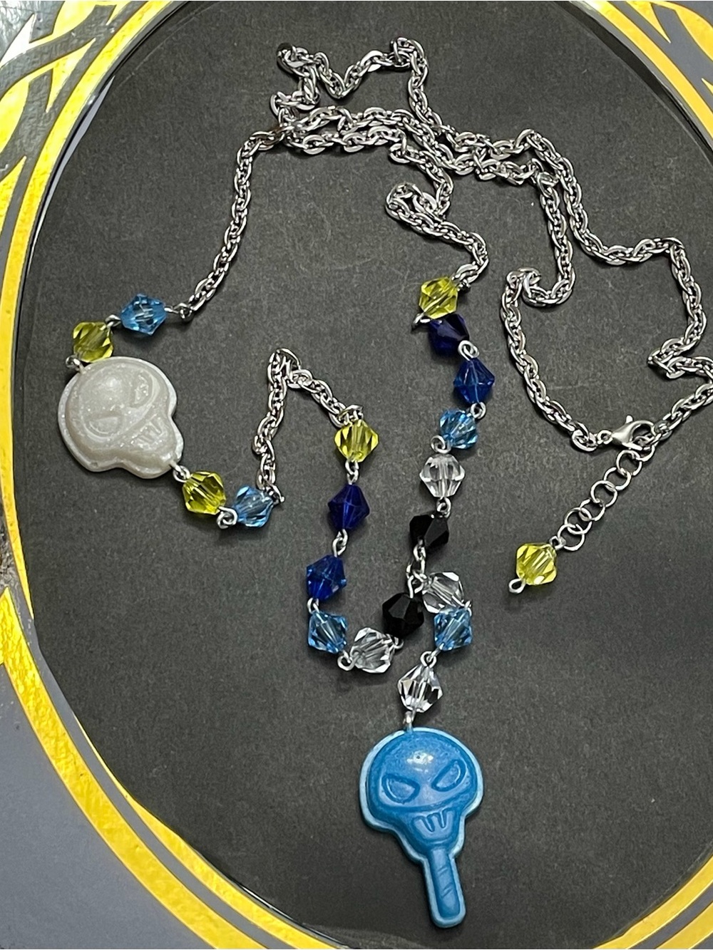 Twisted Wonderland Idia Shroud Inspired Groovy Candy Long Necklace